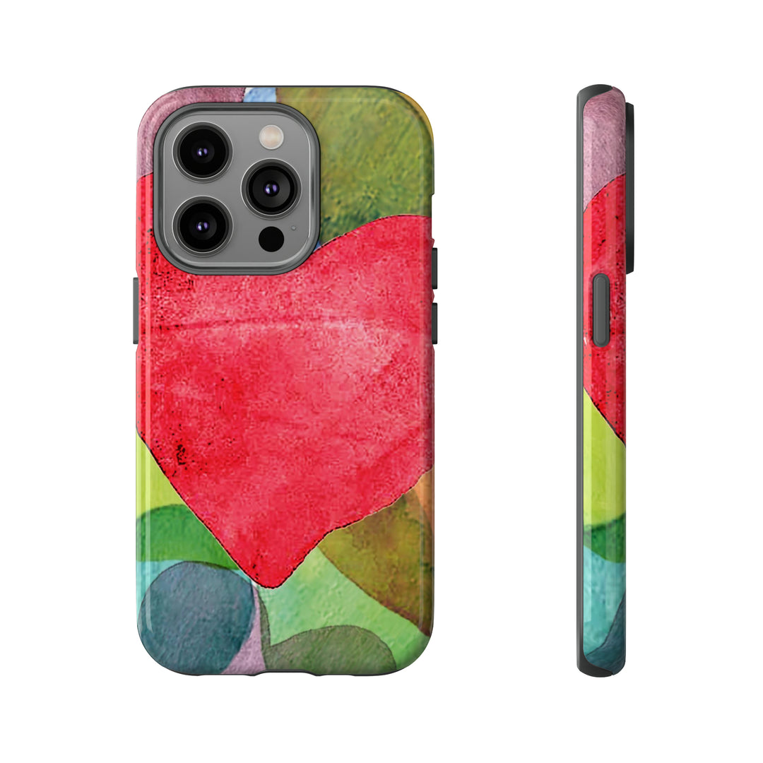 Cute IPhone Case | iPhone 15 Case | iPhone 15 Pro Max Case, Iphone 14 Case, Iphone 14 Pro Max Case IPhone Case for Art Lovers, Red Heart - Studio40ParkLane