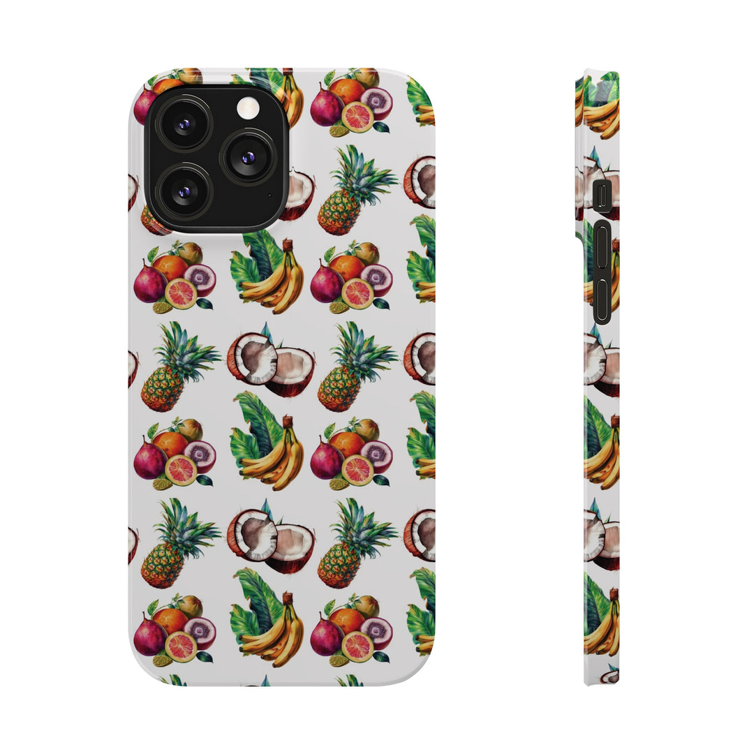 Slim Cute Phone Cases for Iphone - | iPhone 15 Case | iPhone 15 Pro Max Case, Iphone 14 Case, Iphone 14 Pro Max, Iphone 13, Tropical Summer Fruit - Studio40ParkLane