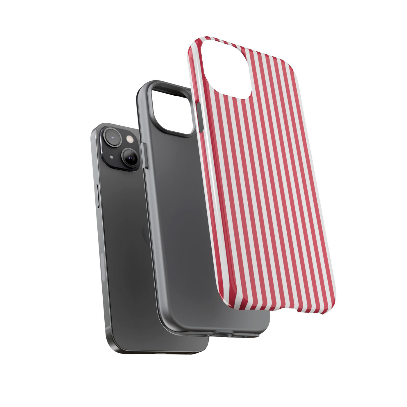 Tough Premium Winterberry Stripes Phone Case Gift for Her - For Apple iPhone 16 Pro Max 16e iPhone 15 Pro iPhone Iphone 14 Plus 13 Pro 12 SE XR - Studio40ParkLane
