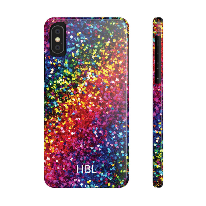 Slim Personalized Slim Muted Faux Play on Glitter Effect Cute Phone Cases for Iphone 16 Pro Max | iPhone 15 Case | iPhone 15 Pro Max Case, Iphone 14, Iphone 14 Pro Max, Iphone 13 12 11 8 7 - Studio40ParkLane