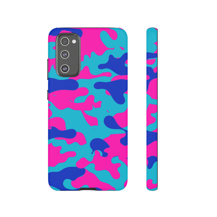 Cute Samsung Phone Case | Aesthetic Samsung Phone Case | Galaxy S23, S22, S21, S20 | Blue Pink Camouflage, Protective Phone Case - Studio40ParkLane