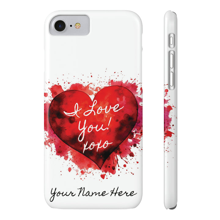 Slim Personalized Slim Cute iPhone Cases - | iPhone 15 Case | iPhone 15 Pro Max Case, Iphone 14 Case, Iphone 14 Pro Max, Iphone 13, Valentine Heart Love - Studio40ParkLane