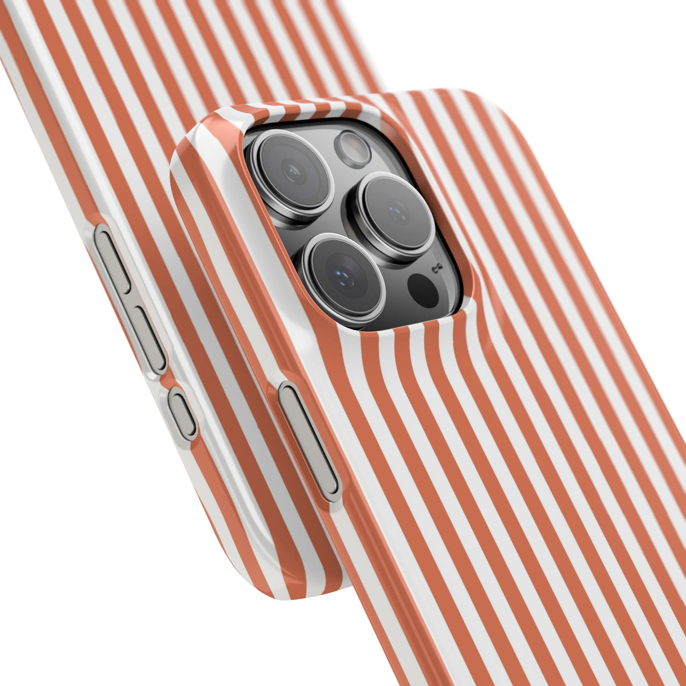 Slim Red Winter Peach Striped Cute Phone Case for Iphone 16 - | iPhone 15 Pro Max Case | iPhone 14 Case 13 12 11 10 9 8 7 X XS Gift for Her