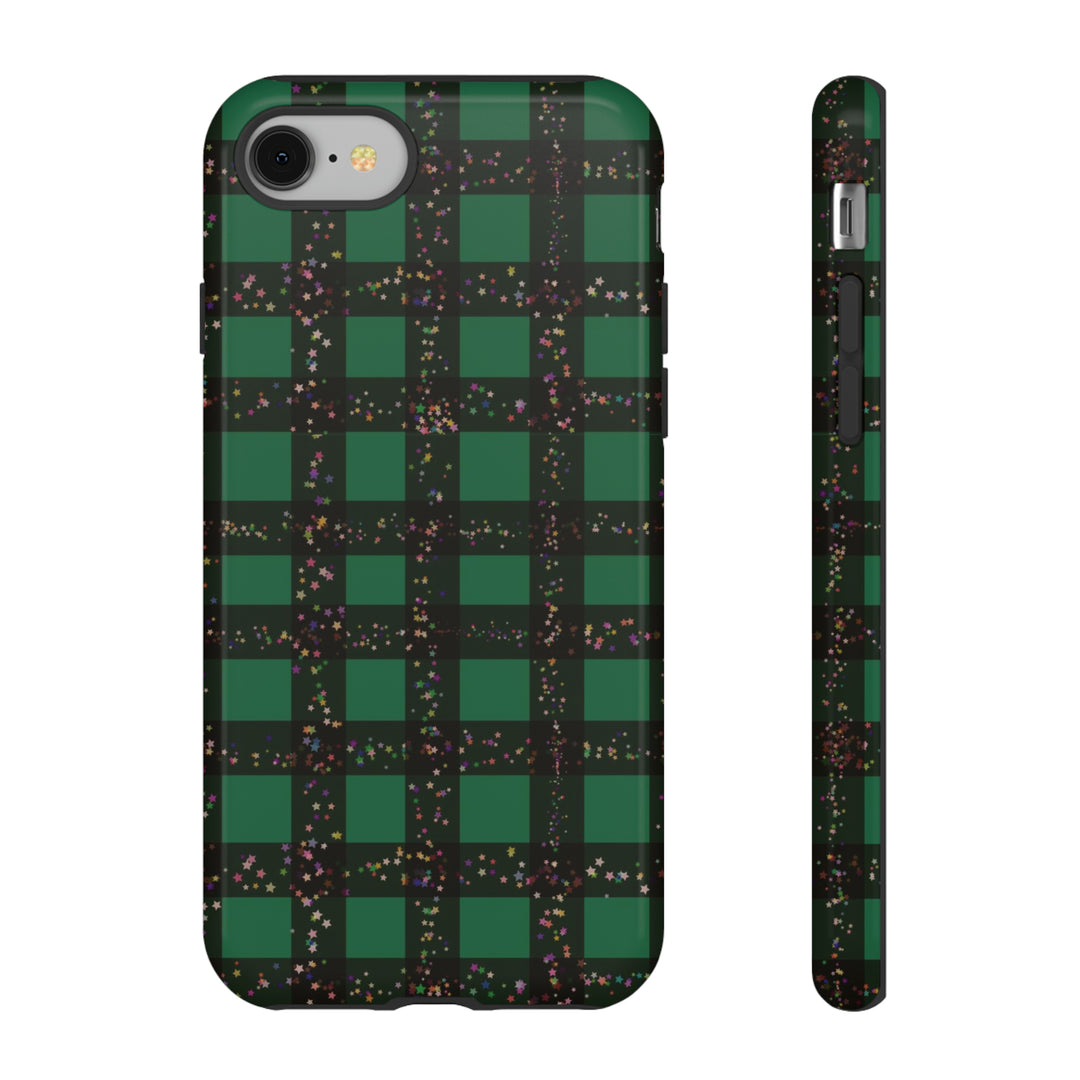 Cute IPhone Case | iPhone 15 Case | iPhone 15 Pro Max Case, Iphone 14 Case, Iphone 14 Pro Max Case IPhone Case for Art Lovers, Green Festive Plaid - Studio40ParkLane