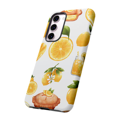 Impact Resistant, Lemon Fruit Pie, Cute Phone Cases for Samsung S24, S23, S22, S21, IPhone 15 pro Iphone 14 pro Iphone 13 IPhone 12 Iphone 11