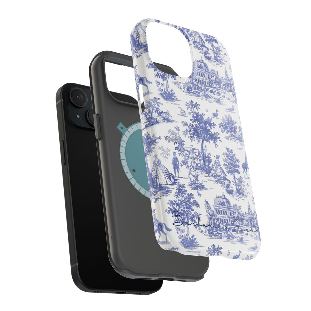 Magsafe French Toile Personalized Initial Custom Gift Cute Phone Cases for Iphone 16 Pro Max | iPhone 15, Pro Max Case, Iphone 14, 13, 12, 11, 10 - Studio40ParkLane