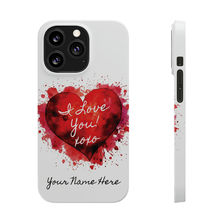 Slim Personalized Slim Cute iPhone Cases - | iPhone 15 Case | iPhone 15 Pro Max Case, Iphone 14 Case, Iphone 14 Pro Max, Iphone 13, Valentine Heart Love - Studio40ParkLane