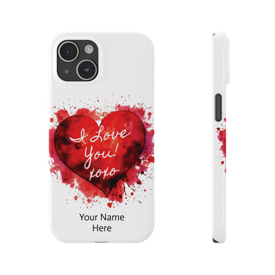 Slim Custom Personalized Valentine Love Gift for Her Cute Phone Cases for Iphone 16 Pro Max | iPhone 15 Case | iPhone 15 Pro Max Case, Iphone 14, 13, 12, 11, 10, 8, 7