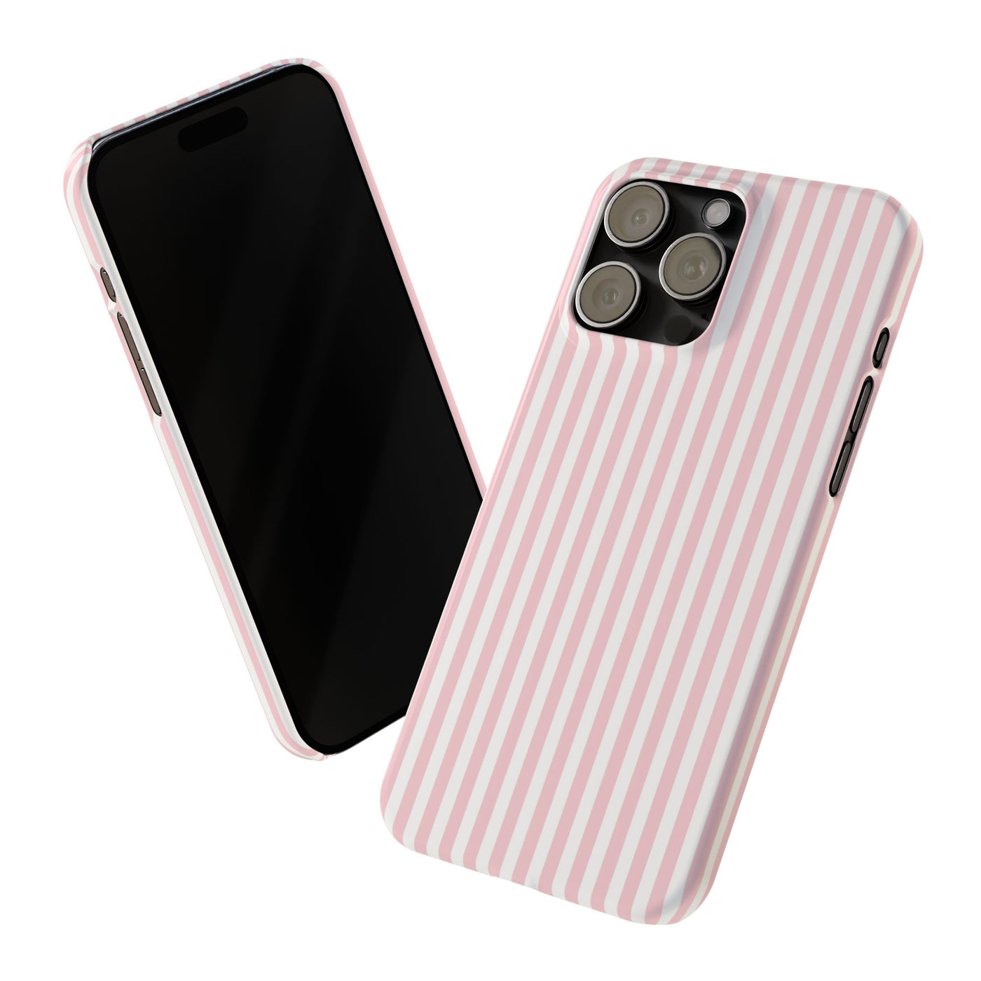 Slim Sweet Pink Striped Cute Phone Case for Iphone 16 - | iPhone 15 Pro Max Case | iPhone 14 Case Iphone 13 12 11 10 9 8 7 X XS Gift for Her