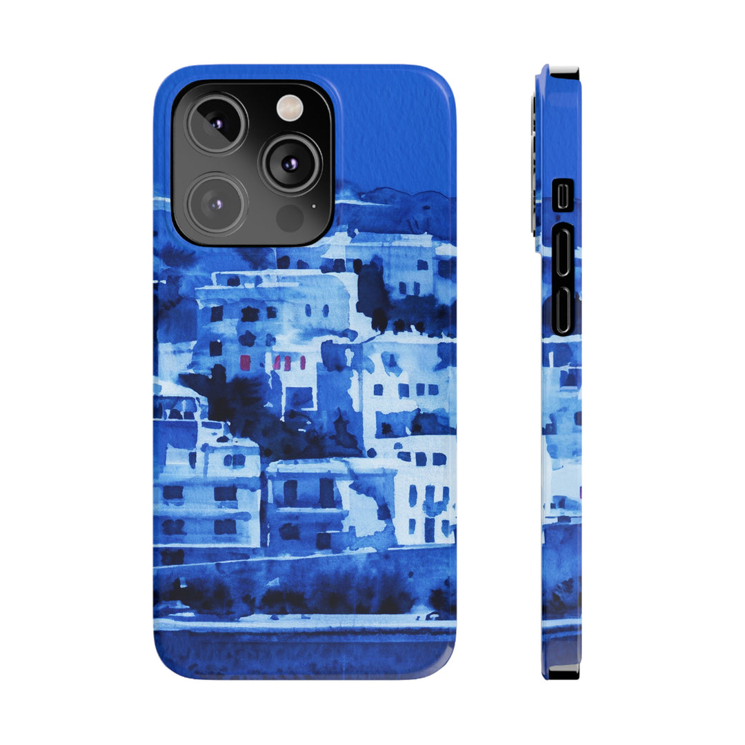 Slim Cute Phone Cases for Iphone | iPhone 15 Case | iPhone 15 Pro Max Case, Iphone 14, Iphone 14 Pro Max, Iphone 13, Greek Island Blue - Studio40ParkLane