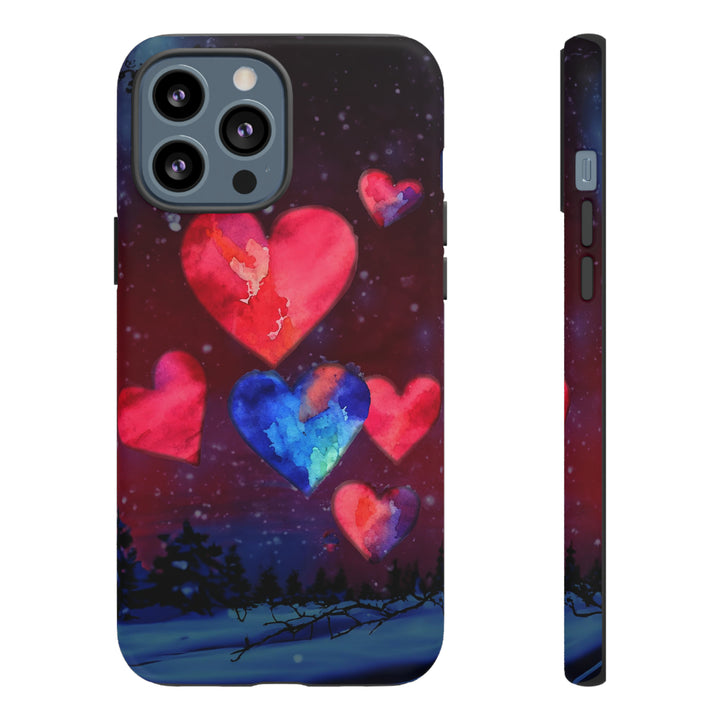 Cute IPhone Case | Rising Heart Love Night, iPhone 15 Case | iPhone 15 Pro Case, Iphone 14 Case, Iphone 14 Pro Max Case, Iphone 13 Case - Studio40ParkLane