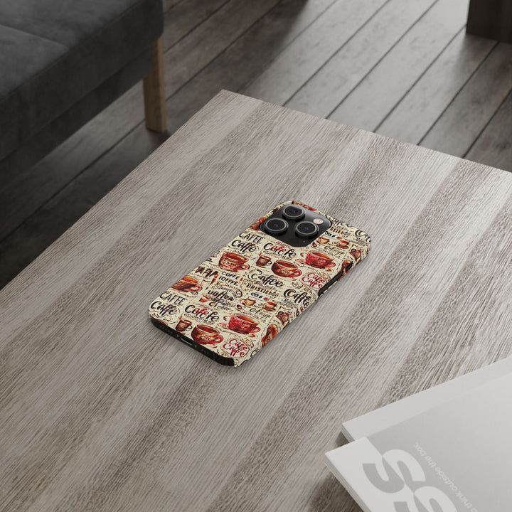 Slim Cute Phone Cases for Iphone - | iPhone 15 Case | iPhone 15 Pro Max Case, Iphone 14 Case, Iphone 14 Pro Max, Iphone 13, Paris Coffee Cup - Studio40ParkLane