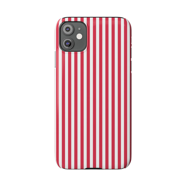 Slim Red Winterberry Striped Cute Phone Case for Iphone 16 - | iPhone 15 Pro Max Case | iPhone 14 Case 13 12 11 10 9 8 7 X XS Gift for Her
