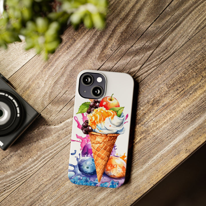 Slim Summer Ice Cream Cone Slim Cute Phone Cases for Iphone | iPhone 15 Case | iPhone 15 Pro Max Case, Iphone 14, Iphone 14 Pro Max, Iphone 13 - Studio40ParkLane