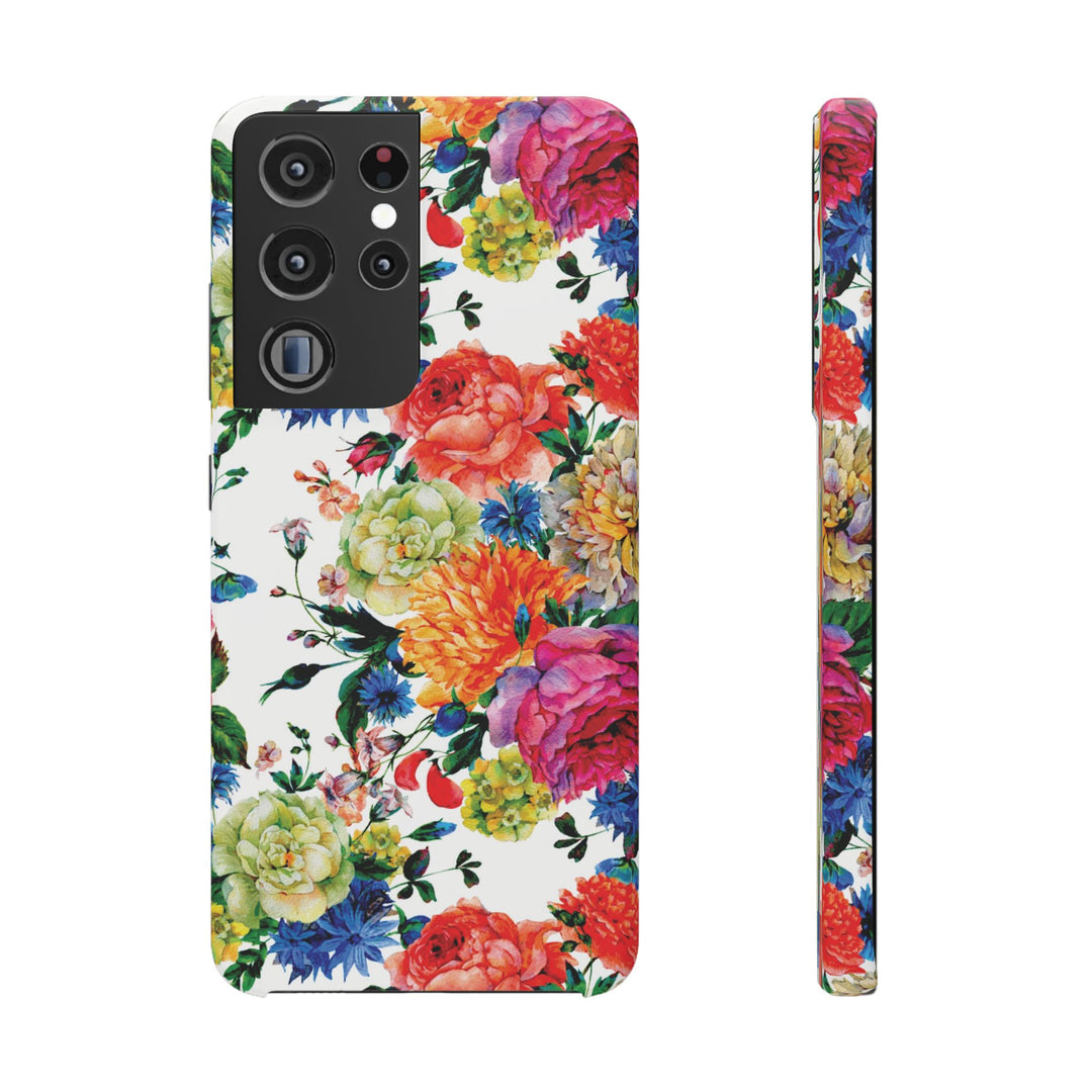 Sleek Snap Colorful Flowers Cute Phone Case for iPhone 16 15 14 13 12 11 X Xs Max Xr Pro Plus Samsung Galaxy S24 S23 S22 S21 S20 Note Ultra
