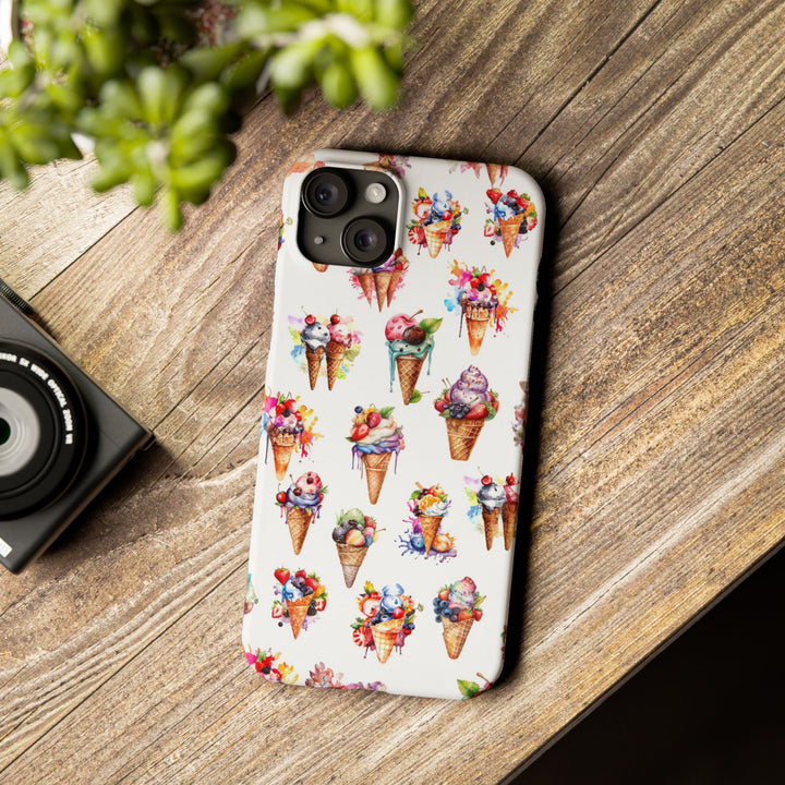 Slim Summer Ice Cream Slim Cute Phone Cases for Iphone | iPhone 15 Case | iPhone 15 Pro Max Case, Iphone 14, Iphone 14 Pro Max, Iphone 13 - Studio40ParkLane