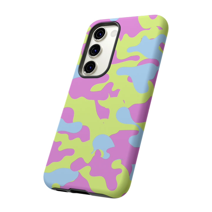 Cute Phone Case | Aesthetic Phone Cases| for Galaxy S23, S22, S21, S20 | Blue Pink Camouflage, Protective Phone Case - Studio40ParkLane
