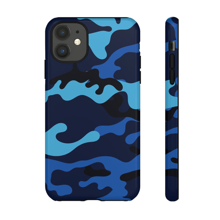 Cool Phone Case | Blue Camouflage, For iPhone 15 Case | iPhone 15 Pro Case, Iphone 14 Case, Iphone 14 Pro Max Case, Protective Iphone Case - Studio40ParkLane