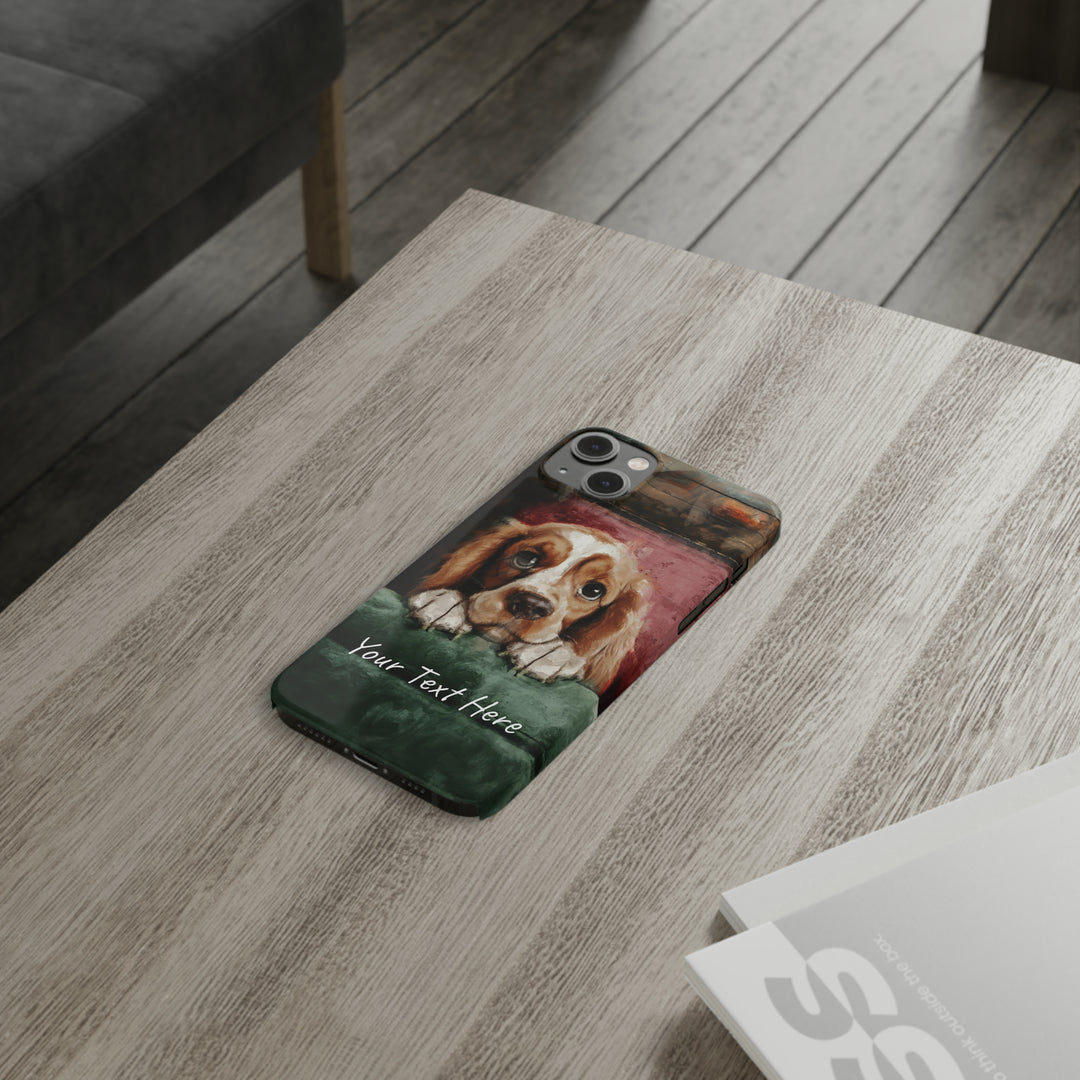 Slim Personalized Cute iPhone Cases - | iPhone 15 Case | iPhone 15 Pro Max Case, Iphone 14 Case, Iphone 14 Pro Max, Iphone 13, Cocker Spaniel Dog - Studio40ParkLane