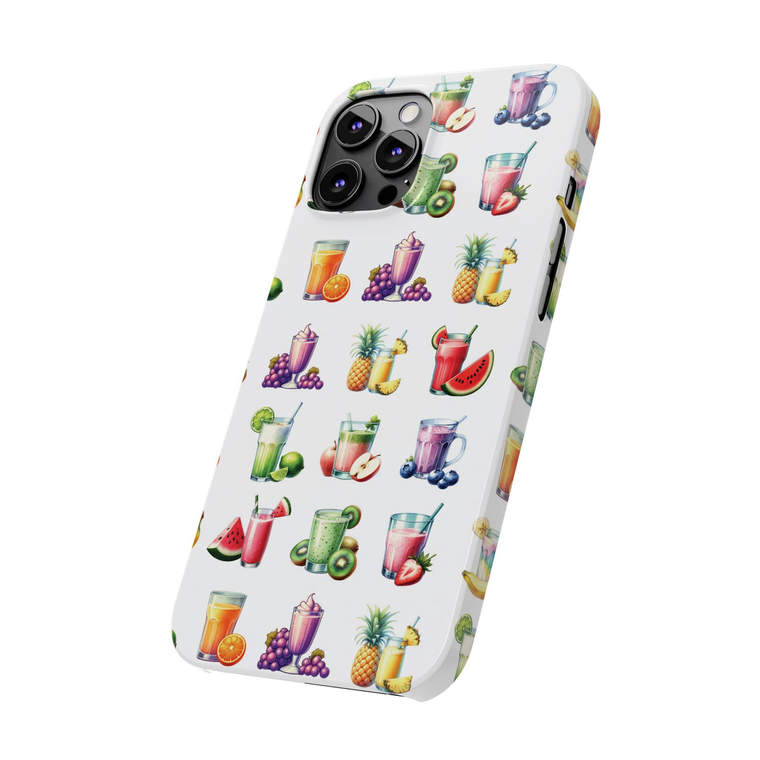 Slim Cute Phone Cases for Iphone - | iPhone 15 Case | iPhone 15 Pro Max Case, Iphone 14 Case, Iphone 14 Pro Max, Iphone 13, Tropical Summer Fruit Cocktail - Studio40ParkLane