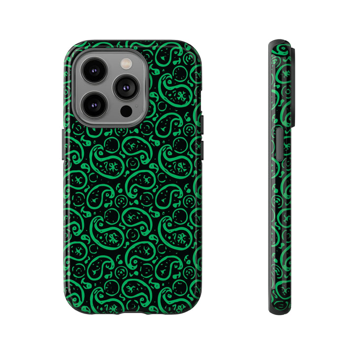 Cute IPhone Case | iPhone 15 Case | iPhone 15 Pro Max Case, Iphone 14 Case, Iphone 14 Pro Max Case IPhone Case for Art Lovers, Paisley Green - Studio40ParkLane