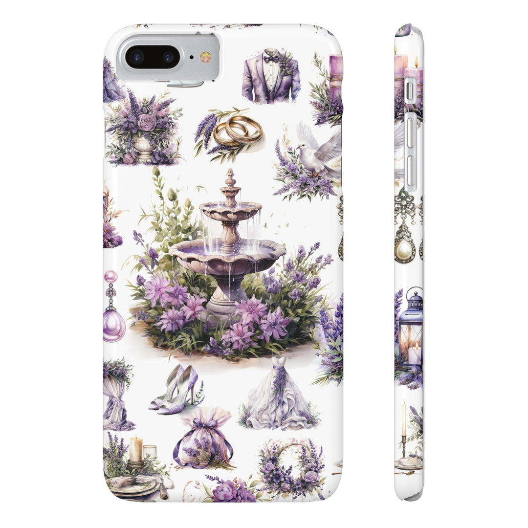 Slim Cute Phone Cases for Iphone | iPhone 15 Case | iPhone 15 Pro Max Case, Iphone 14, Iphone 14 Pro Max, Iphone 13, Lavender Wedding Theme - Studio40ParkLane
