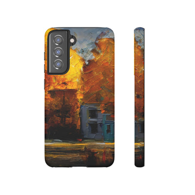 Impact Resistant, Fall Leaves Oil Painting, Cute Phone Cases for Samsung S24, S23, S22, S21, IPhone 15 pro Iphone 14 pro Iphone 13 IPhone 12 Iphone 11