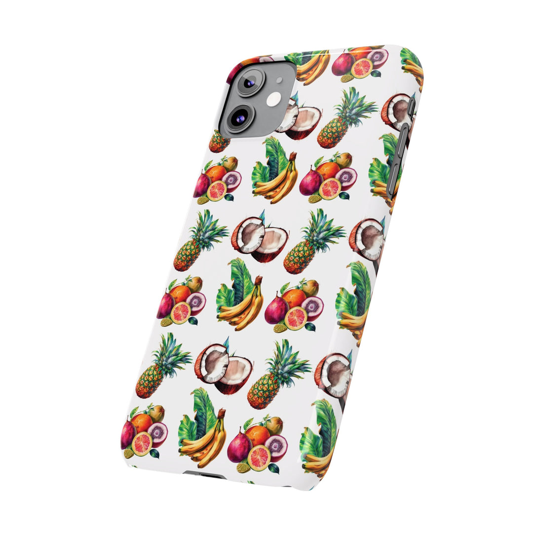 Slim Cute Phone Cases for Iphone - | iPhone 15 Case | iPhone 15 Pro Max Case, Iphone 14 Case, Iphone 14 Pro Max, Iphone 13, Tropical Summer Fruit - Studio40ParkLane