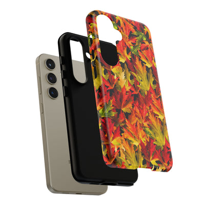 Fall Leaves Impact Resistant, Cute Phone Cases for Samsung S24, S23, S22, S21, IPhone 15 pro Iphone 14 pro Iphone 13 IPhone 12 Iphone 11