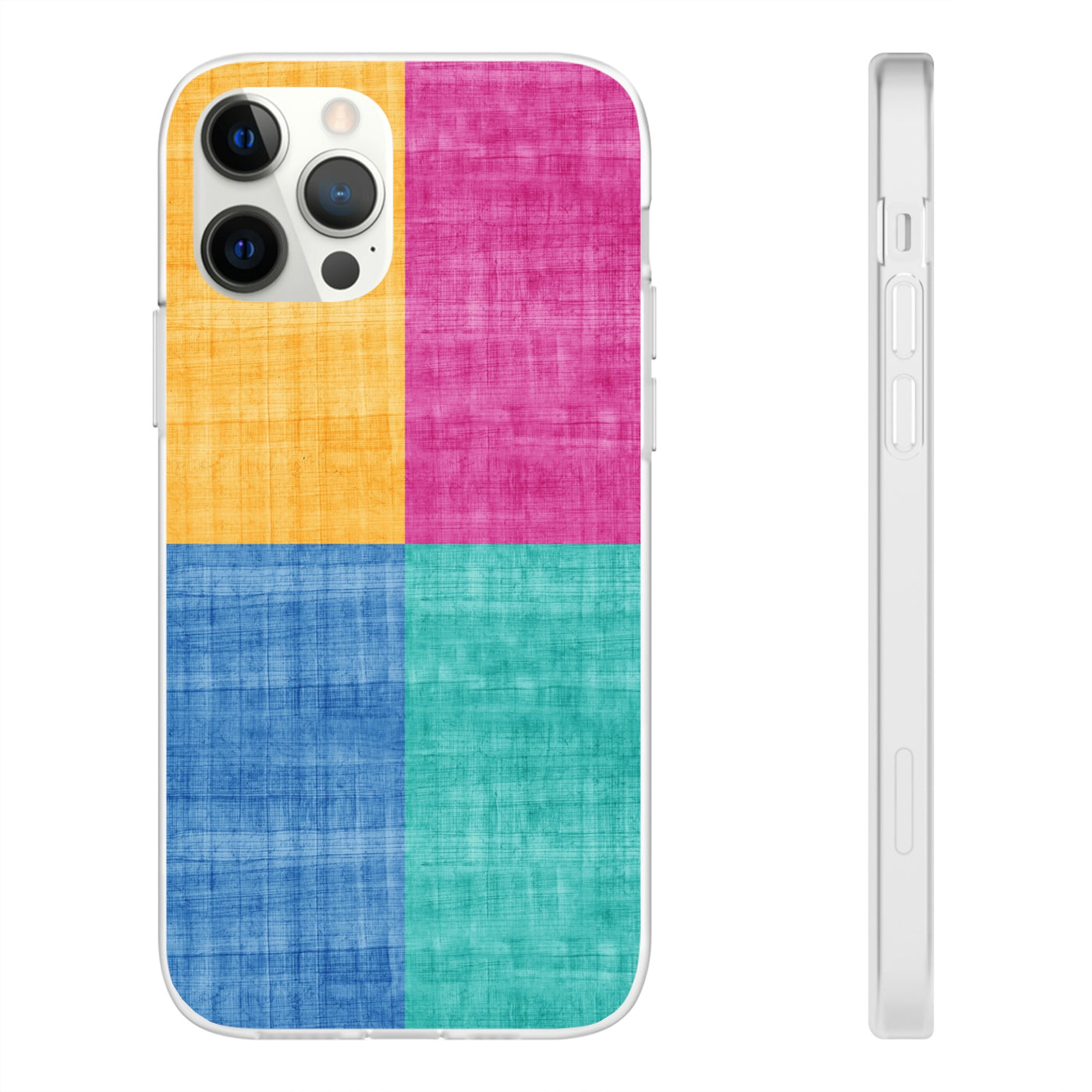 Cute Flexi Phone Cases, Abstract Colored Blocks, Compatible with Samsung Galaxy S23, Samsung S22, Samsung S21, Samsung S20, Galaxy S20 Ultra