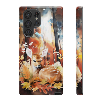 Autumn Fall Deer Forest Gift for Her Cute Phone Case for, Samsung Galaxy S24, S23, S22, S21, IPhone 16 Case | Iphone 15, Iphone 14, IPhone 13 Case