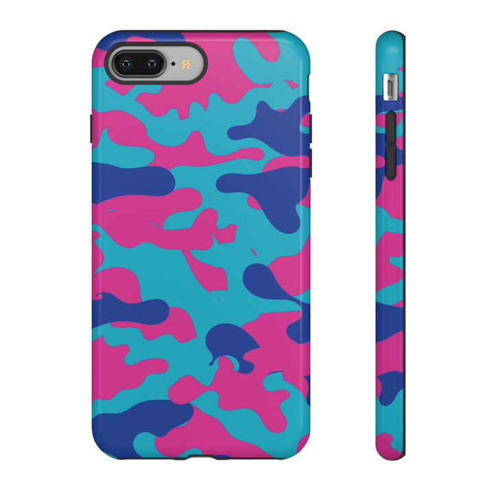 Cute IPhone Case | Blue Pink Camouflage, iPhone 15 Case | iPhone 15 Pro Case, Iphone 14 Case, Iphone 14 Pro Max Case, Protective Iphone Case - Studio40ParkLane