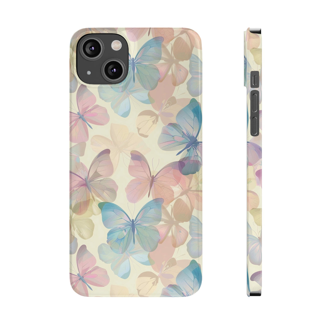 Slim Cute Phone Cases for Iphone - | iPhone 15 Case | iPhone 15 Pro Max Case, Iphone 14 Case, Iphone 14 Pro Max, Iphone 13, Summer Pastel Butterflies - Studio40ParkLane