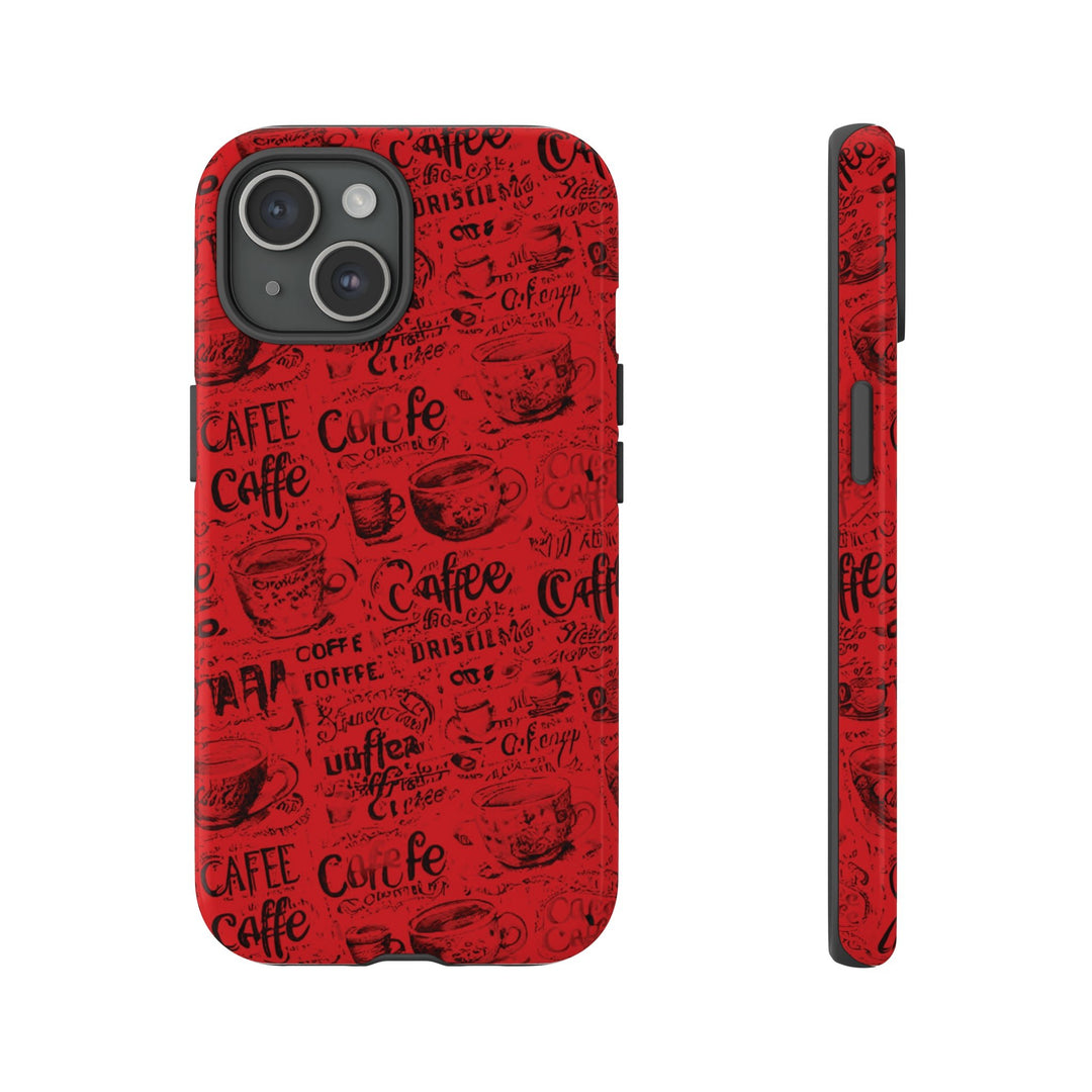Cute IPhone Case | Red Black Coffee, iPhone 15 Case | iPhone 15 Pro Case, Iphone 14 Case, Iphone 14 Pro Max Case, Protective Iphone Case - Studio40ParkLane
