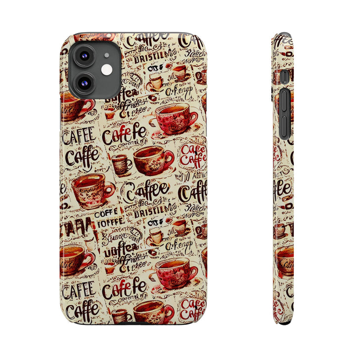 Slim Cute Phone Cases for Iphone - | iPhone 15 Case | iPhone 15 Pro Max Case, Iphone 14 Case, Iphone 14 Pro Max, Iphone 13, Paris Coffee Cup - Studio40ParkLane