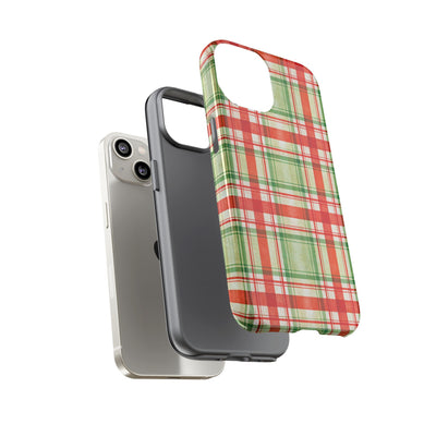 Aesthetic Tough Red Green Checkered Premium Phone Case - For iPhone 17 Pro Max iPhone 16 Pro iPhone 15 Iphone 14 Plus 13 Pro 12 11 10 XR XS - Studio40ParkLane