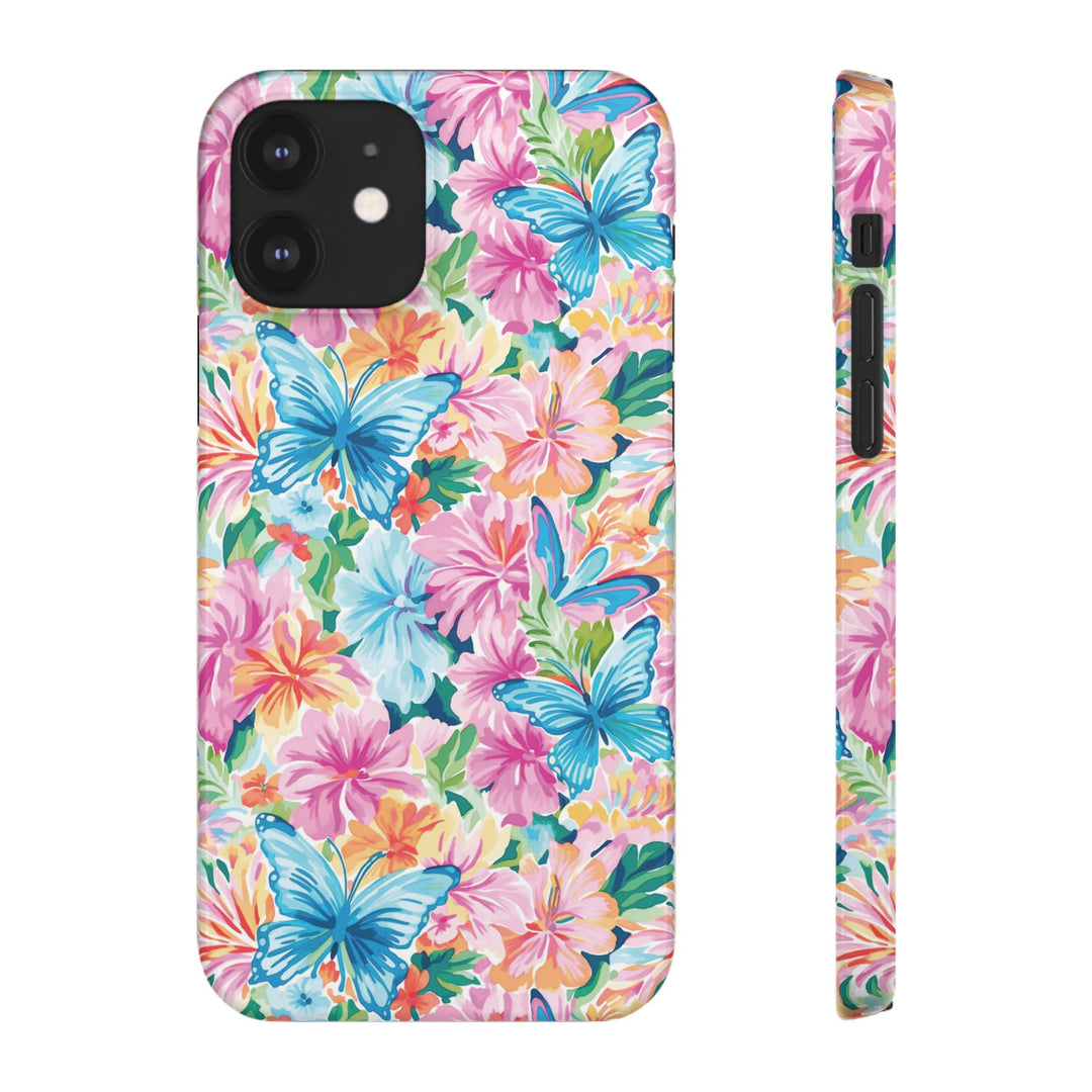 Sleek Snap Butterflies Flowers Cute Phone Case for iPhone 16 15 14 13 12 11 X Xs Max Xr Pro Plus Samsung Galaxy S24 S23 S22 S21 S20 Ultra