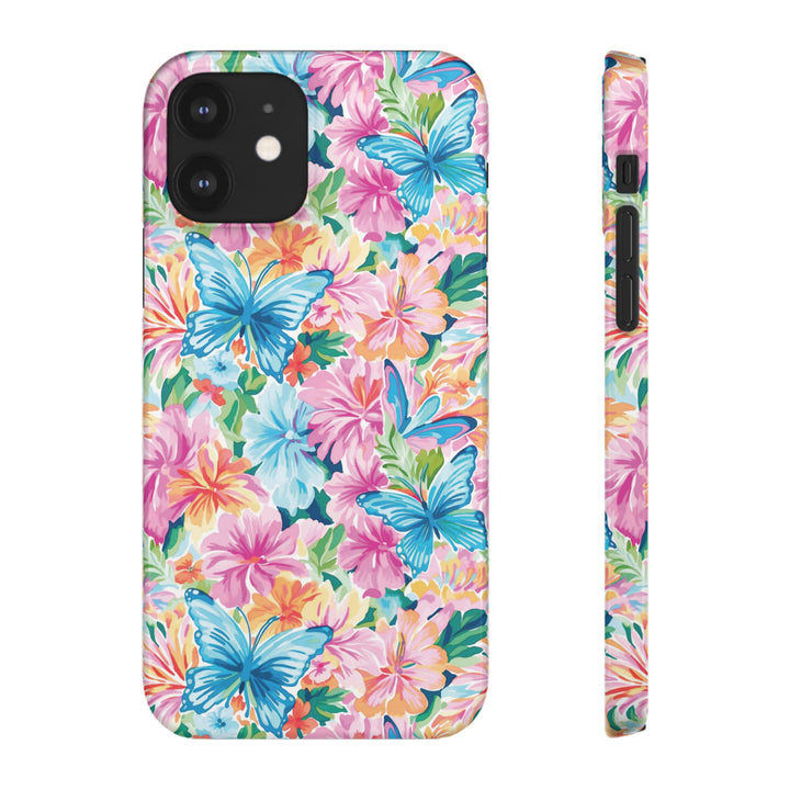 Sleek Snap Butterflies Flowers Cute Phone Case for iPhone 16 15 14 13 12 11 X Xs Max Xr Pro Plus Samsung Galaxy S24 S23 S22 S21 S20 Ultra