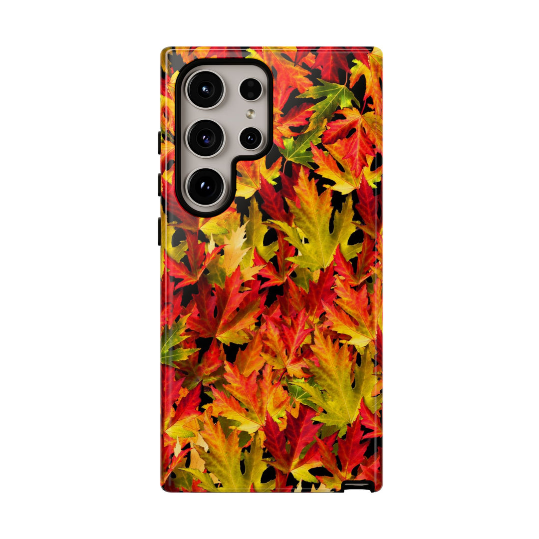 Fall Leaves Impact Resistant, Cute Phone Cases for Samsung S24, S23, S22, S21, IPhone 15 pro Iphone 14 pro Iphone 13 IPhone 12 Iphone 11 - Studio40ParkLane