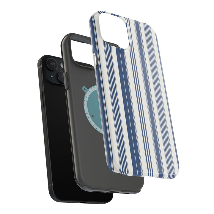 MagSafe Cute Phone Case, Coastal Striped Phone Case for iPhone 17 16 15 14 13 12 Pro Max, Samsung S26 S25 S24 Ultra case - Studio40ParkLane