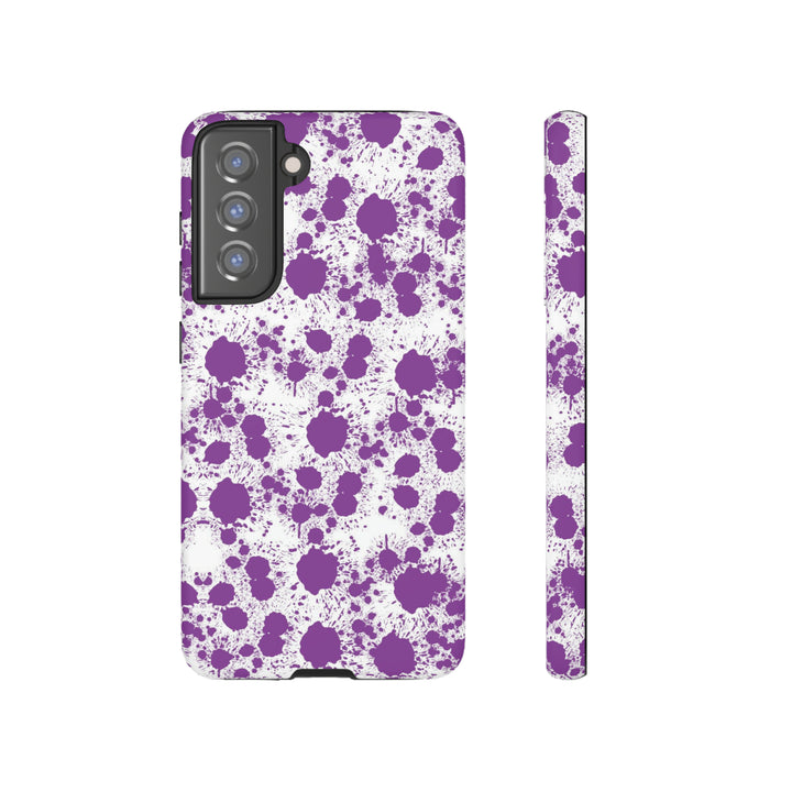 Cool Phone Case | Aesthetic Phone Case | Paint Splash Purple | For Samsung Galaxy S23, S22, S21, S20 | Luxury Double Layer | Cute - Studio40ParkLane