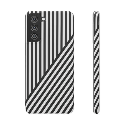 Aesthetic Black White Stripes Cute Phone Case Sleek Snap - For iPhone 17 Pro Max iPhone 16 Pro iPhone 15 Iphone 14 Plus 13 Pro 12 11 10 Gift - Studio40ParkLane