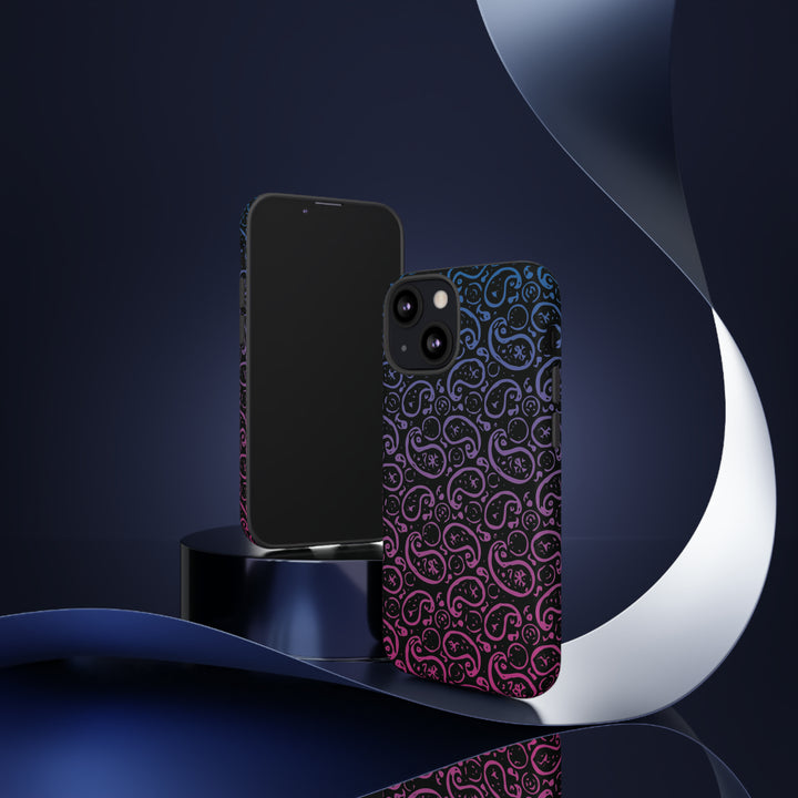 Cute IPhone Case | iPhone 15 Case | iPhone 15 Pro Max Case, Iphone 14 Case, Iphone 14 Pro Max Case IPhone Case for Art Lovers, Paisley Blue Pink - Studio40ParkLane