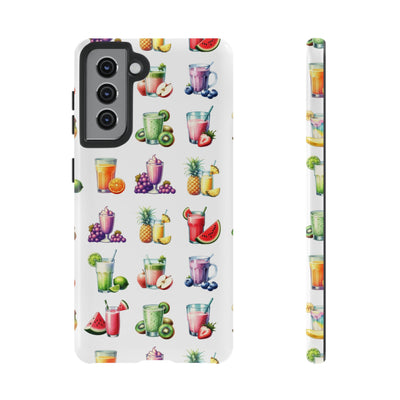 Cute Samsung Case | Cool Iphone Case | Tropical Summer Fruit Cocktail, Samsung S24, S23, S22, S21, IPhone 15 Case | Iphone 14 Case, Iphone 13 Case