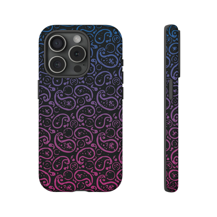 Cute IPhone Case | iPhone 15 Case | iPhone 15 Pro Max Case, Iphone 14 Case, Iphone 14 Pro Max Case IPhone Case for Art Lovers, Paisley Blue Pink - Studio40ParkLane
