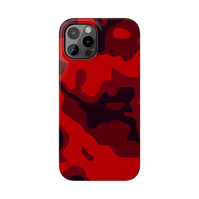 Slim Cute iPhone Cases - | iPhone 15 Case | iPhone 15 Pro Max Case, Iphone 14 Case, Iphone 14 Pro Max, Iphone 13, Red Camo Camouflage