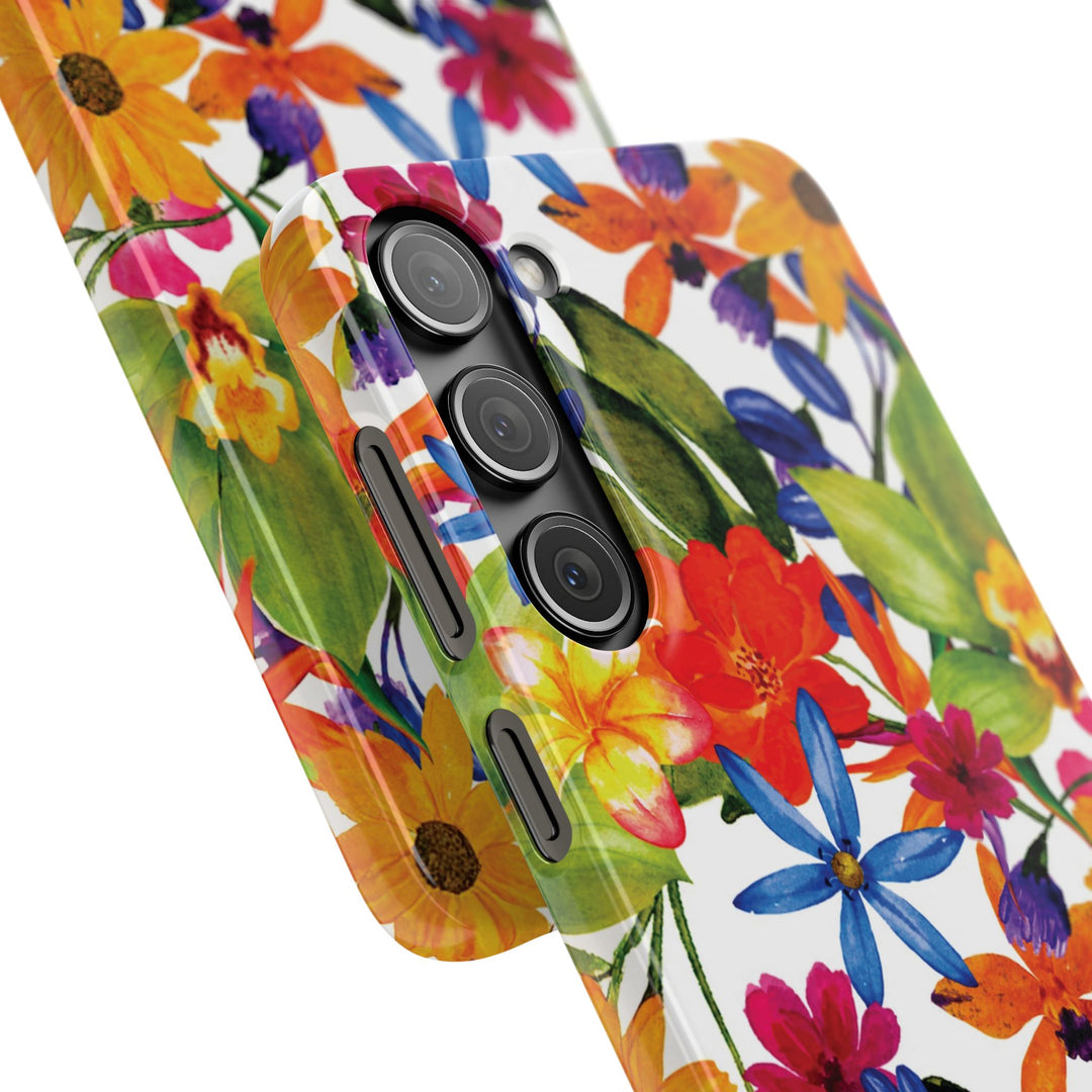 Sleek Snap Colorful Flowers Cute Phone Case for iPhone 16 15 14 13 12 11 X Xs Max Xr Pro Plus Samsung Galaxy S24 S23 S22 S21 S20 Note Ultra
