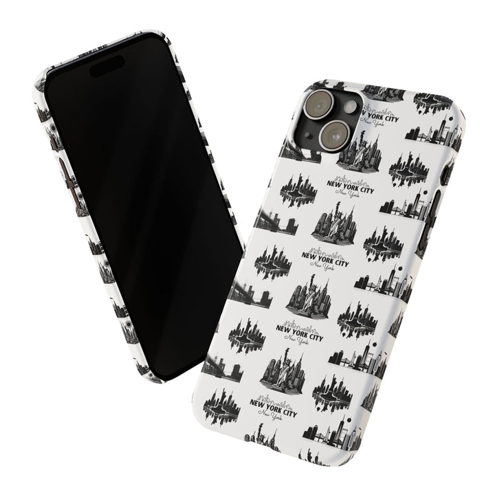 Slim New York Skyline Collage Coquette Gift for Her Cute Phone Cases for Iphone 16 Pro Max | iPhone 15 Case | iPhone 15 Pro Max Case, Iphone 14, Iphone 14 Pro Max, Iphone 13 12 11 8 7 - Studio40ParkLane