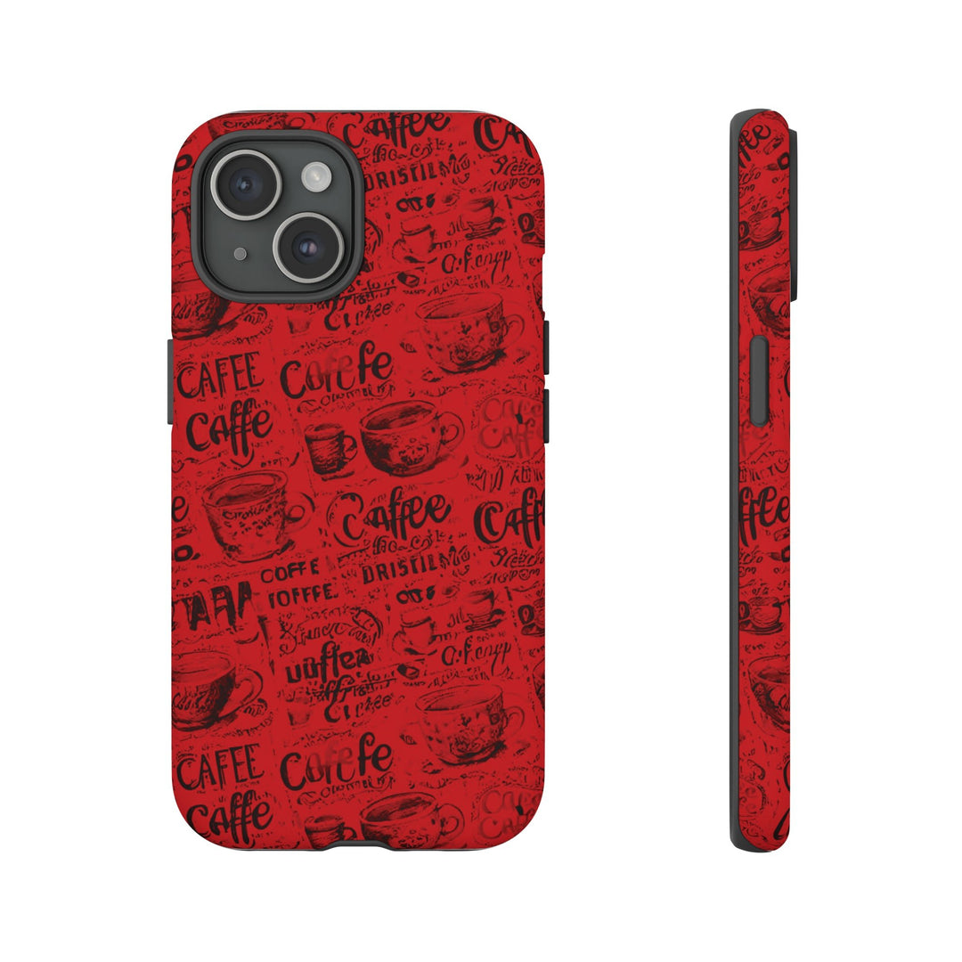 Cute IPhone Case | Red Black Coffee, iPhone 15 Case | iPhone 15 Pro Case, Iphone 14 Case, Iphone 14 Pro Max Case, Protective Iphone Case - Studio40ParkLane