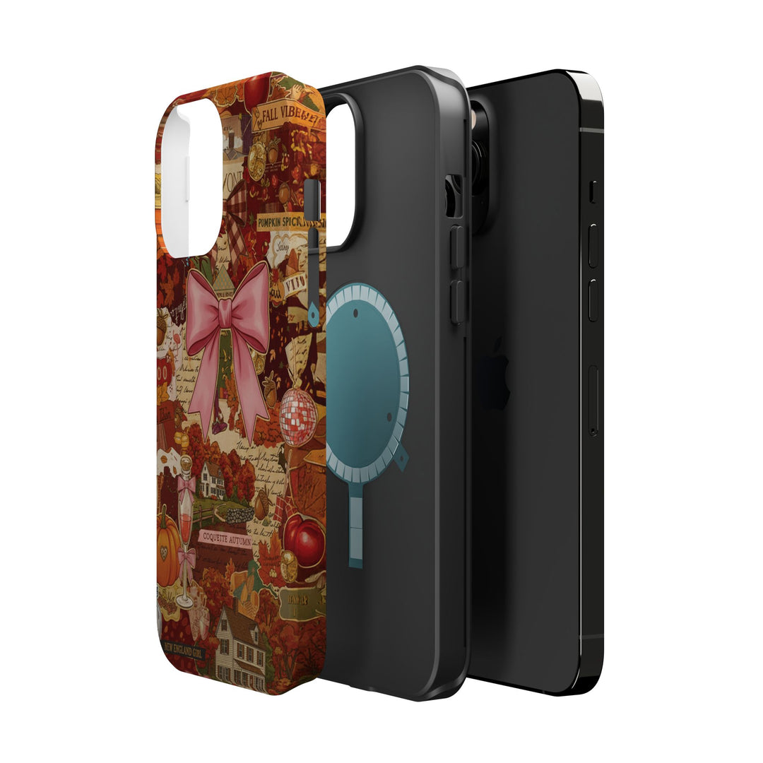 New England Fall Coquette Collage Tough Magsafe Cute Phone Cases for Iphone | iPhone 15 Pro Max Case, Iphone 14, Iphone 14 13 12 11 10 9 8 7 - Studio40ParkLane